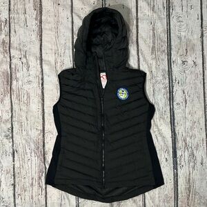 Kari Traa Eva Vest Womens Black Quillted Puffer Platform Tennis Jacket